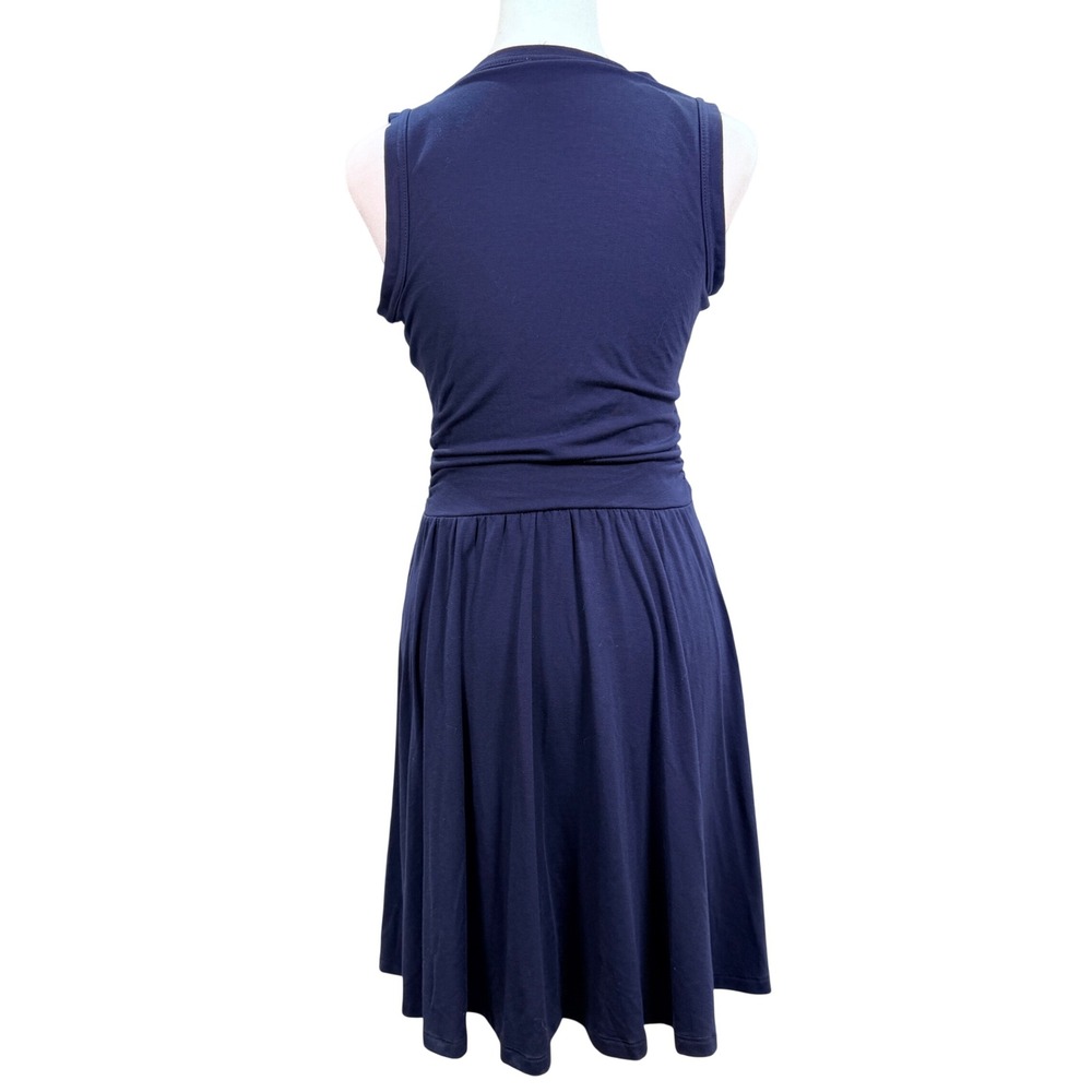 Old Navy Dress Fit & Flare Sleeveless Jersey Small Petite Navy Blue Casual - Picture 2 of 9